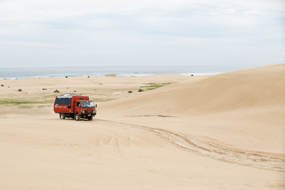 a truck on a beach